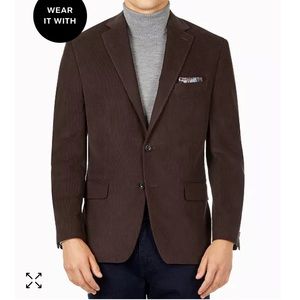 Michael Kors Men’s Modern-Fit Corduroy Blazer in Chocolate